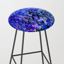 Abstract Colours Collide in Amethyst and Melt Bar Stool