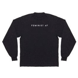 FEMINIST AF (white) Long Sleeve T Shirt