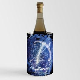 Sagittarius Zodiac sign in a nebula Wine Chiller