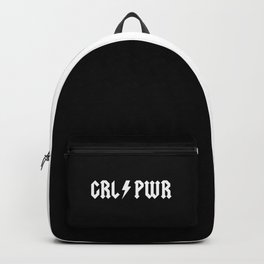 Grl Pwr/Girl Power Metal Music Quote Backpack
