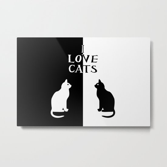 OPPOSITES LOVE: CATS Metal Print