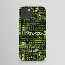 olive green ink marks hand-drawn collection iPhone Case