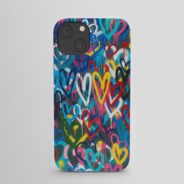 Graffiti Hearts Love (Color) iPhone Case