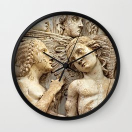 Orvieto Cathedral Facade Relief Angels Gothic Art Wall Clock