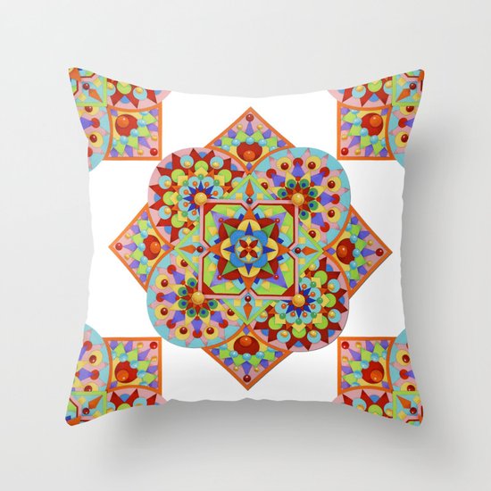 Chartres Mandala Throw Pillow