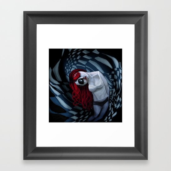 the dark side of my mind hurts Framed Art Print