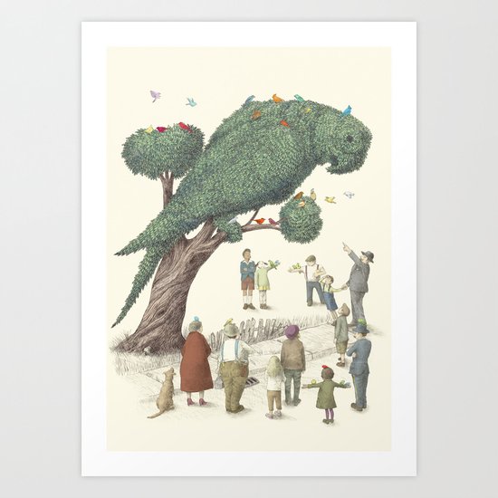 The Night Gardener - The Parrot Tree Art Print