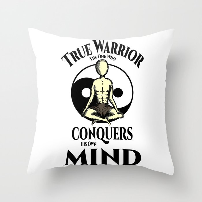 Conquer Your Mind Throw Pillow