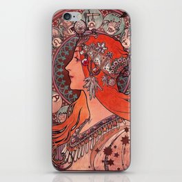 Alphonse Mucha zodiac,No.5, iPhone Skin