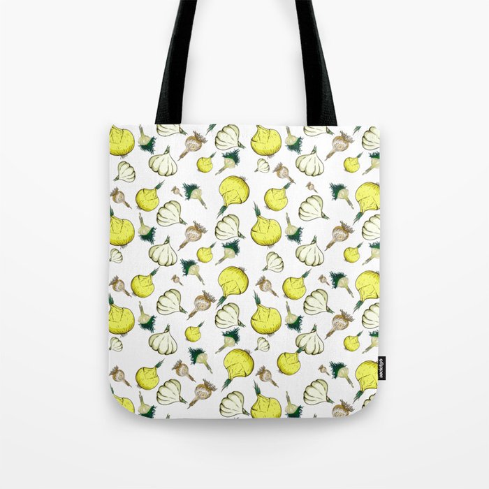 garlic pattern (garlic and onion for a vegetable lover) Tote Bag