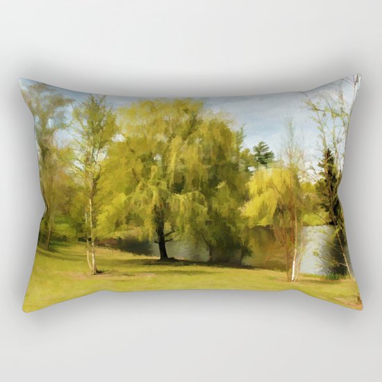 Nature's Harmony - Watercolor Rectangular Pillow
