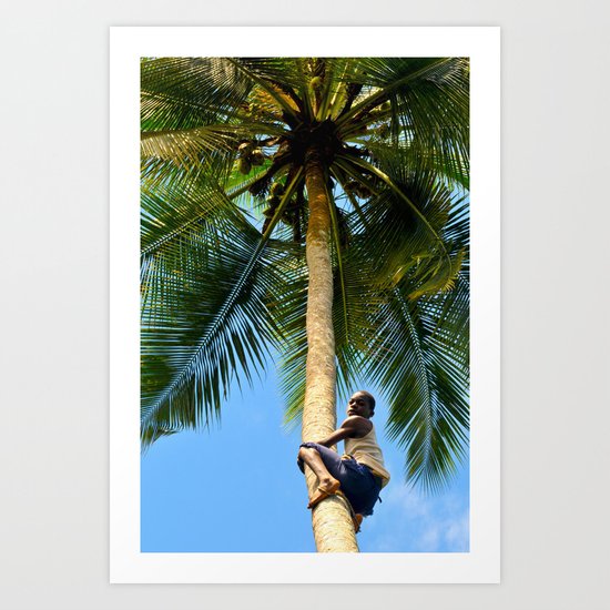 Tree climbing Art Print