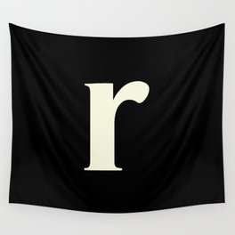 r (BEIGE & BLACK LETTERS) Wall Tapestry