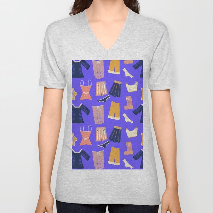 Seamless V-neck T-shirt - Women's fashion