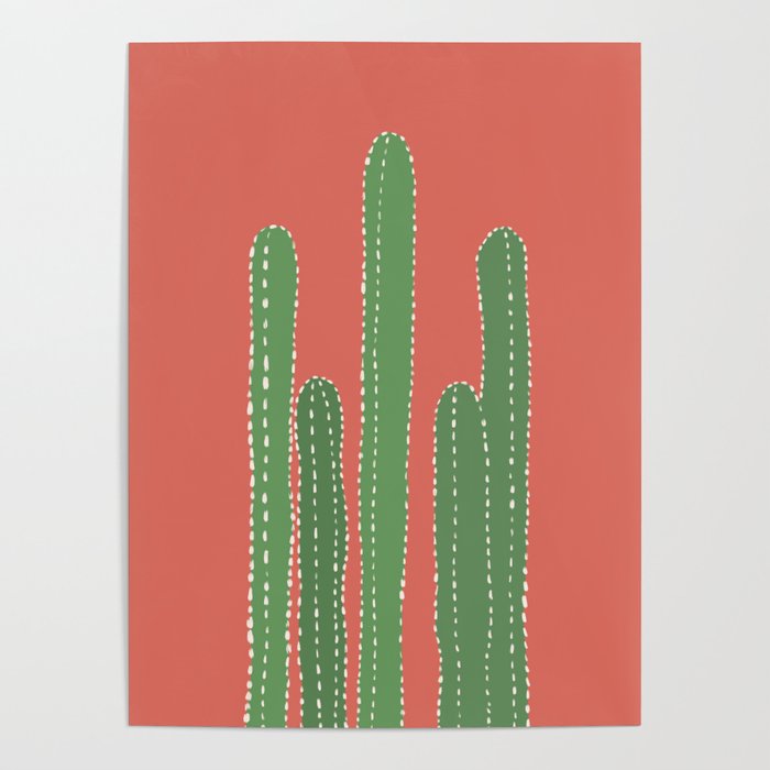cactus wall art Poster