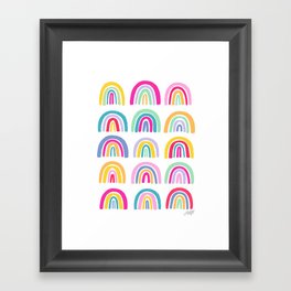 Colorful Rainbows Framed Art Print