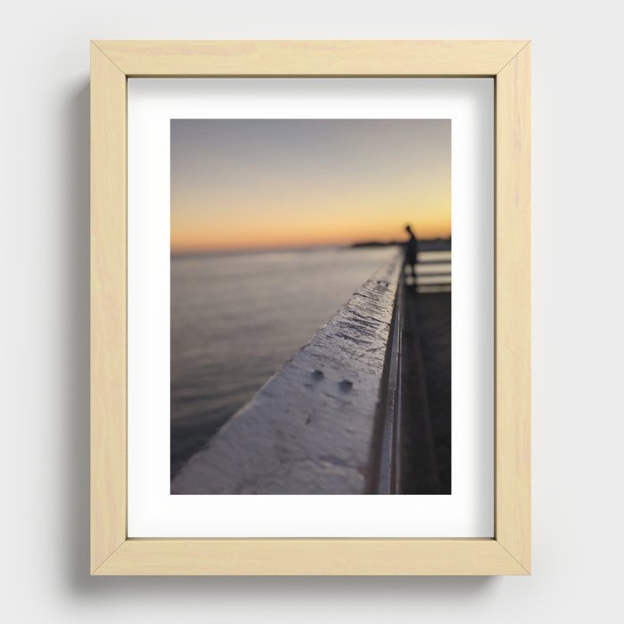 Pier Reflections Recessed Framed Print