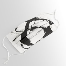 Brushstroke 7: a minimal, abstract, black and white piece Face Mask