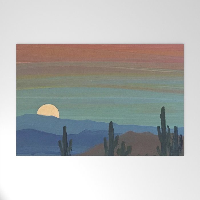 Arizona Moonrise Welcome Mat