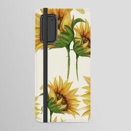 Large Sunflowers pattern vintage floral Android Wallet Case