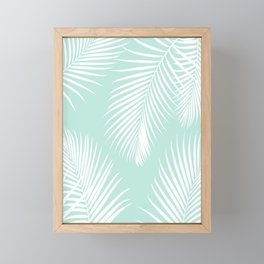 Mint Tropical Pattern Framed Mini Art Print