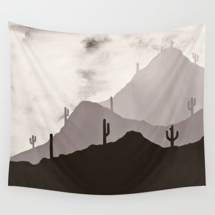 Arizona Desert Cactus Mountain Landscape Wall Tapestry By Arizona Desert Cactus Mountain Landscape Wall Tapestry