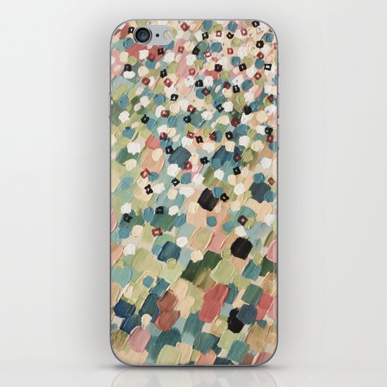 SWEPT AWAY 4 - Lovely Shabby Chic Soft Pink Ocean Waves Mermaid Splash Abstract Acrylic Painting iPhone & iPod Skin
