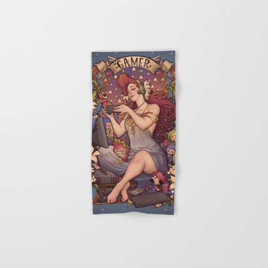 Gamer girl Nouveau Hand & Bath Towel
