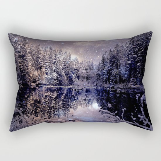 A Cold Winter's Night Neutral Rectangular Pillow