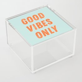 Good Vibes | Aqua and Orange Acrylic Box