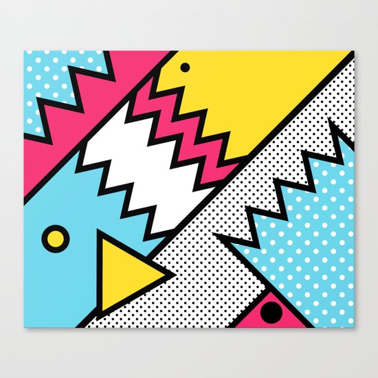 ZigZag 80s Memphis Pattern Canvas Print