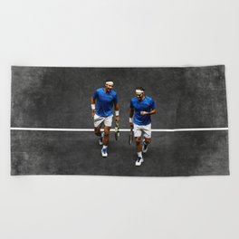 Nadal & Federer Beach Towel