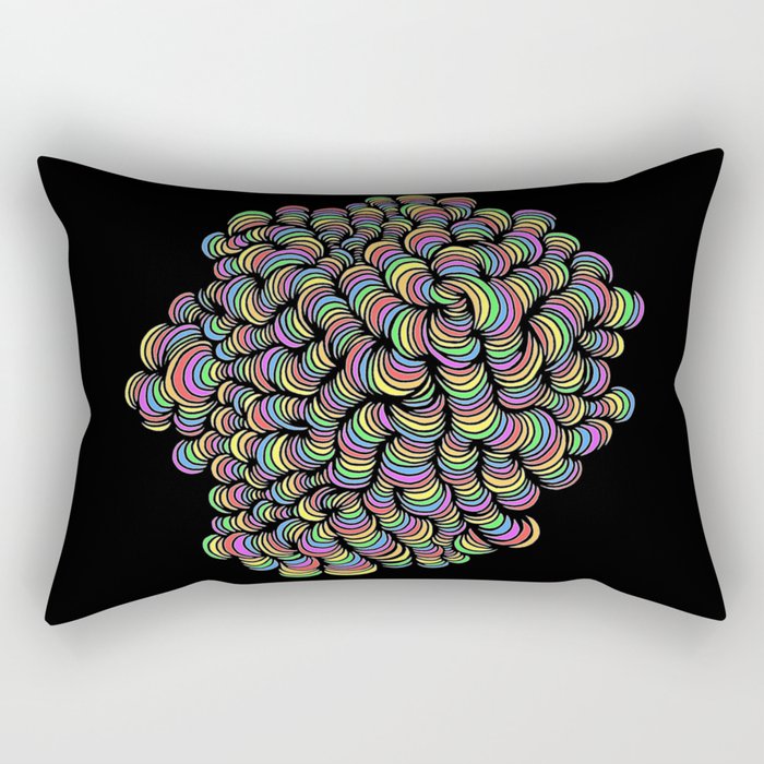 Psychedelic Tangles Rectangular Pillow