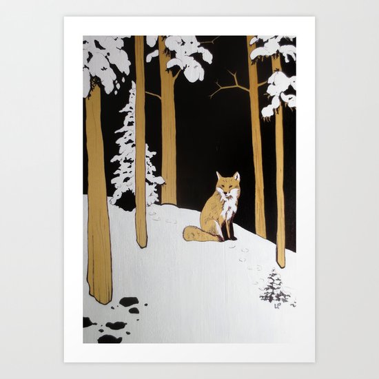 Night Fox Art Print