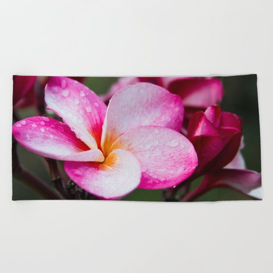 Pua Melia Floral Celebration Beach Towel
