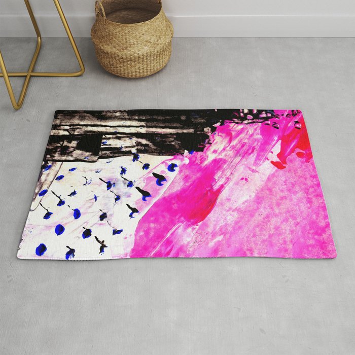Funky abstract pink Rug