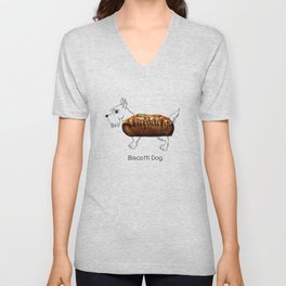 Dog Treats - Biscotti Dog V Neck T Shirt