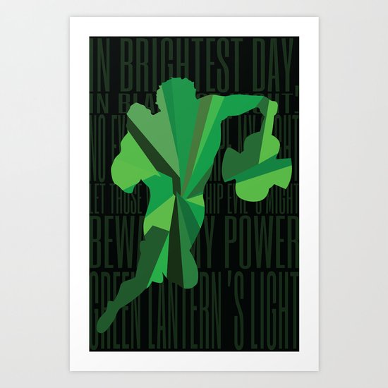 Green Lantern - Quote Art Print
