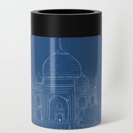 Blue Taj Mahal Drawing Can Cooler