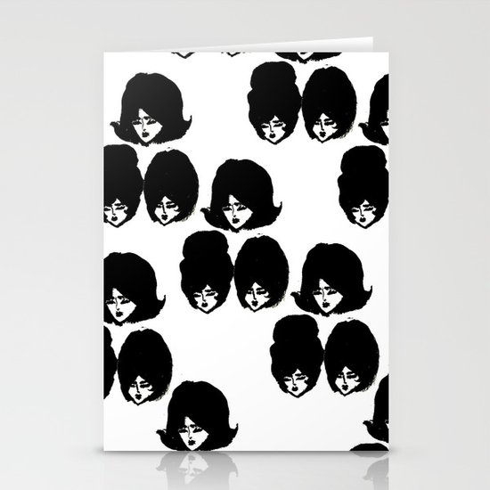 Bouffant Girls II Stationery Cards