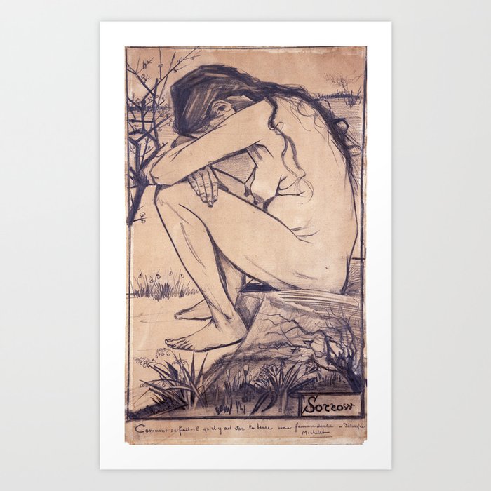 1882 Vincent Van Gogh Sorrow - Art Print Painting Poster 