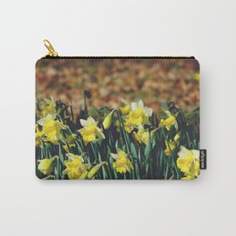 Narcissus field | White tepals and yellow coronas jonquil daffodil flowers Carry-All Pouch