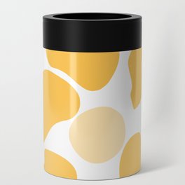 Yellow abstract shapes print Can Cooler