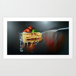 FoodArt: Italian Spaghetti Art Print