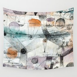 In the realm of air  painting  by Paul Klee Bauhaus Abstract Art Wall Tapestry