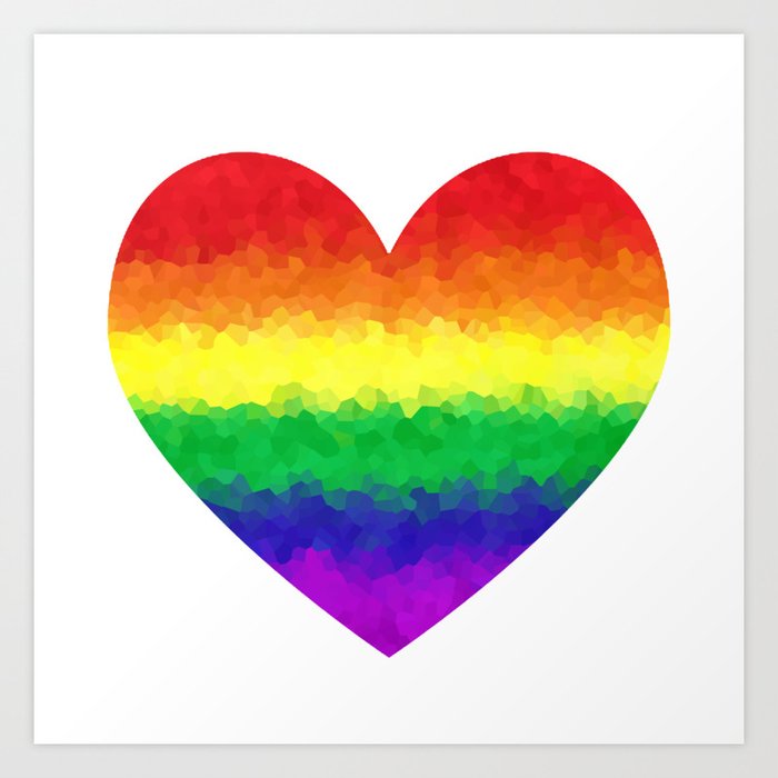 Download Free SVG Cut File - Unique Modern Rainbow Heart Flag Colored LGBT ...