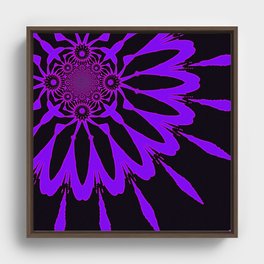 The Modern Flower Black & Purple Framed Canvas
