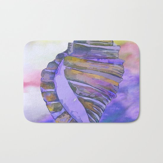 CONCH SEA SHELL PURPLE IMPRESSIONS Bath Mat