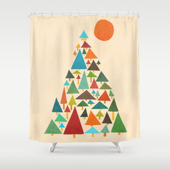The house at the pine forest Shower Curtain