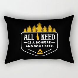 Bonfire and a beer Rectangular Pillow